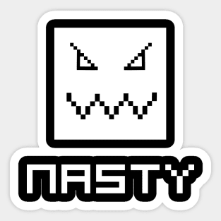 pixel face is nasty Sticker